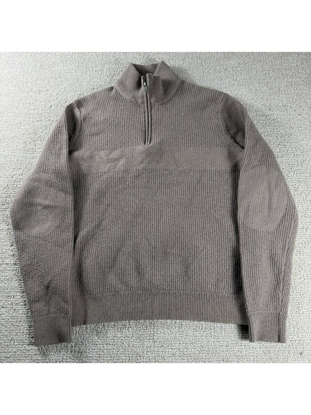 Jack Spade New York Loose Knit 1/4 Zip Sweater Beige Men’s Size Large